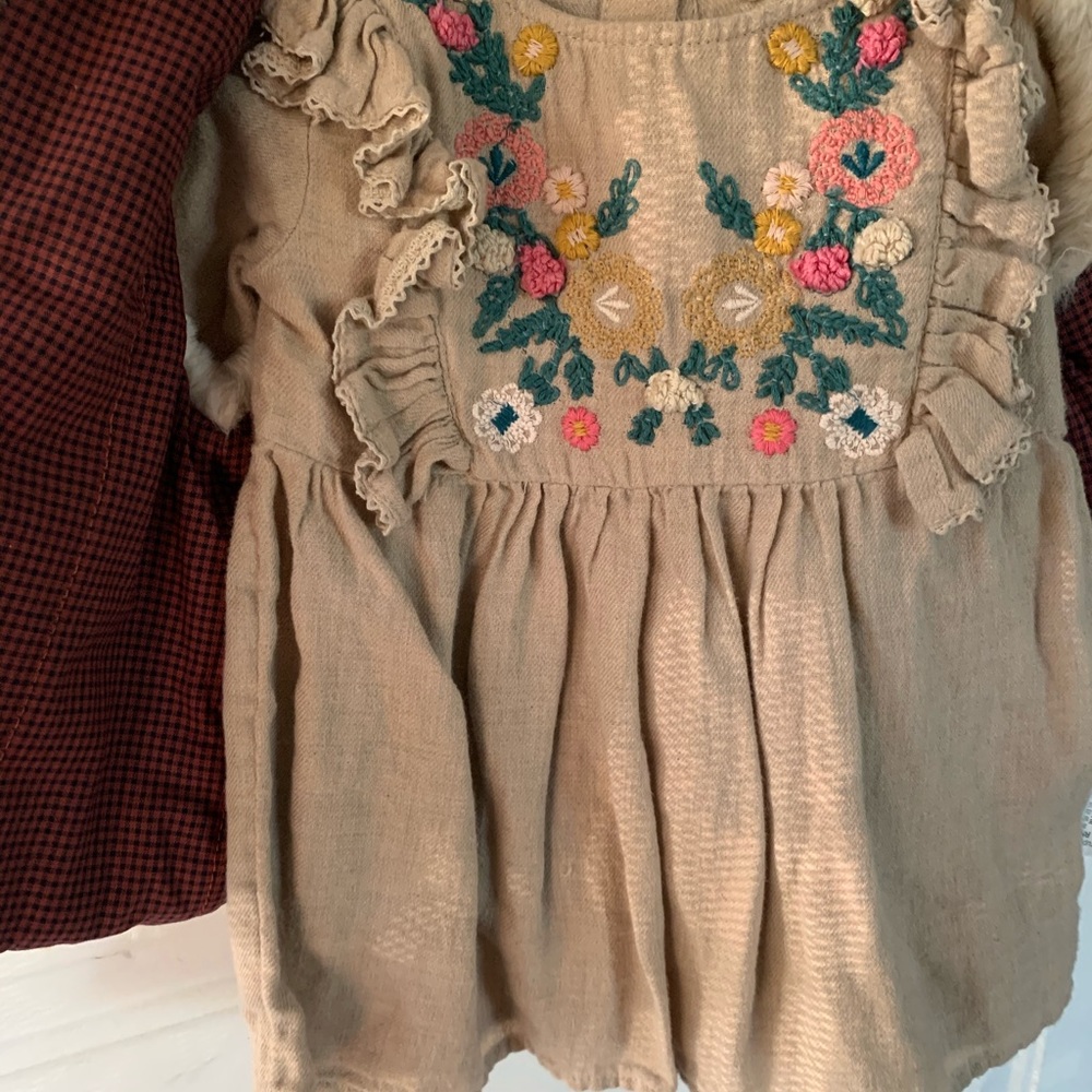 Dress & warm vest